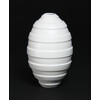 Matt White Ridged Orb [22-13]