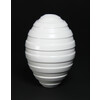 Matt White Ridged Orb [22-15]