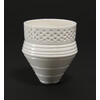 Gloss White Grooved Spotted Vessel [FP-12]