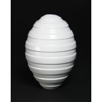 Matt White Ridged Orb [22-15]