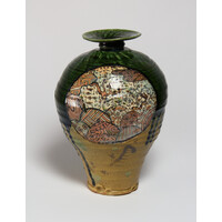 Oribe and Kizeto Large Vase [26167]