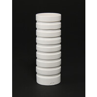 Matt White Ridged Cylinder [25-2]
