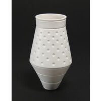 Matt White Grooved Spotted Vessel [FP-2]