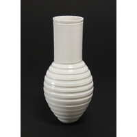Gloss White Grooved Vessel [FP-3]