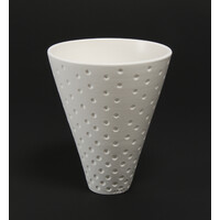 Matt White Spotted V Bowl [FP-5]