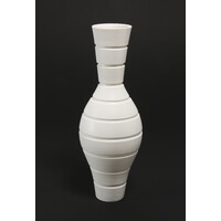 Matt White Ridged Bottle [FP-13]