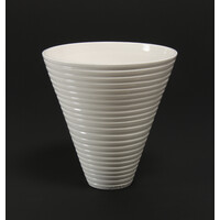 Gloss White Grooved V Bowl [FP-15]