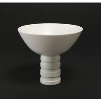 Matt White Ridged Stemmed Bowl [FP-16]
