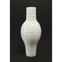 Gloss White Grooved Vessel [FP-21]