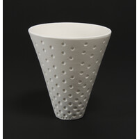 Matt White Spotted V Bowl [FP-22]