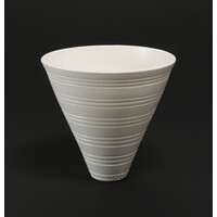 Matt White Grooved V Bowl [FP-28]