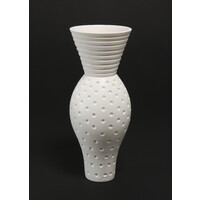 Matt White Grooved Spotted Bottle [FP-29]