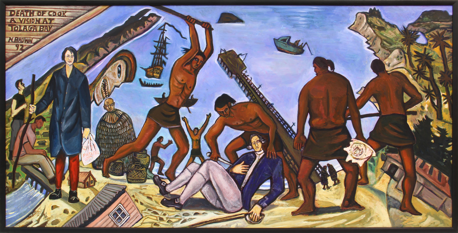 Nigel Brown Death of Cook A Vision at Tolaga Bay Milford Galleries Dunedin