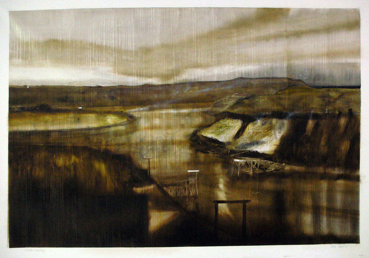 Garry Currin Landscape With Fires III Milford Galleries Dunedin